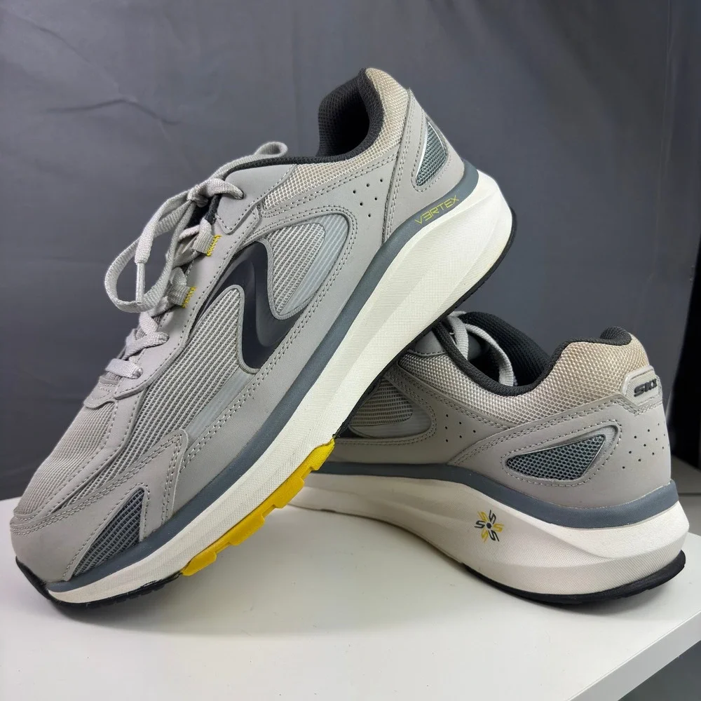 Skechers Vertex Arke Mens Size 12 Gray Wide Fit Walking Running Shoes Sneaker